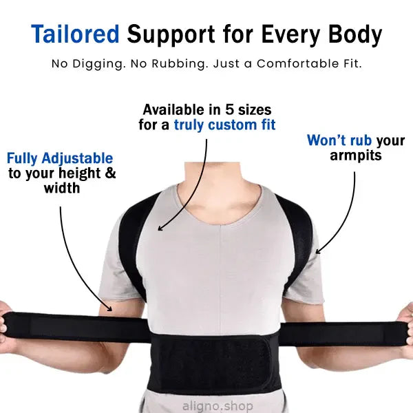 Aligno posture trainer for everyday comfort and better posture.